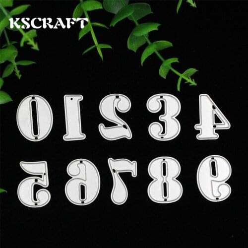 KSCRAFT Number Metal Cutting Dies Stencils for DIY Scrapbooking/photo album Decorative Embossing DIY Paper Cards
