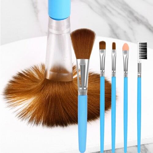 5pcs makeup brushes set mixed liquid foundation eyeshadow eyeliner highlight lip Fiber Plastic make up brushes cosmetic tool