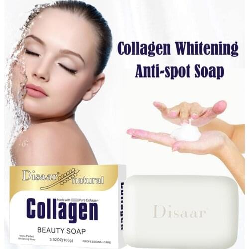 Disaar natural Collagen Beauty Handmade Soap Face Cleanser Face Wash Agents Acne Nourishing Deep Cleaning Facial Skin Care
