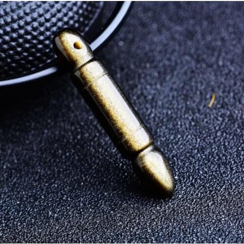 Natural Mexican obsidian wenchang pen pendant transfer crystal necklace accessories diy beads accessories wholesale