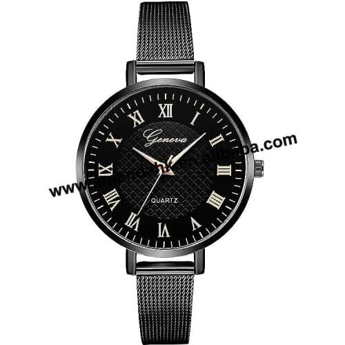 Wholesale Women Alloy Casual Wristwatches Hot Quartz Watches Case Cute Fashion Men Sport Thin Roman Number Watches 615