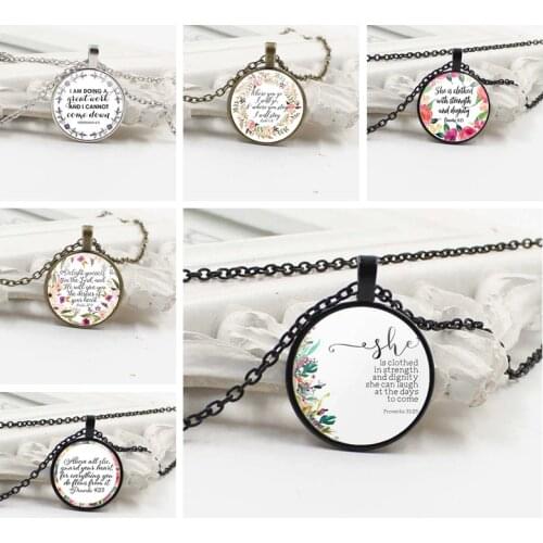 2019 Jesus pays it all fashion Bible verses necklace glass cabochon pendant scriptures quote jewelry Christian faith gifts