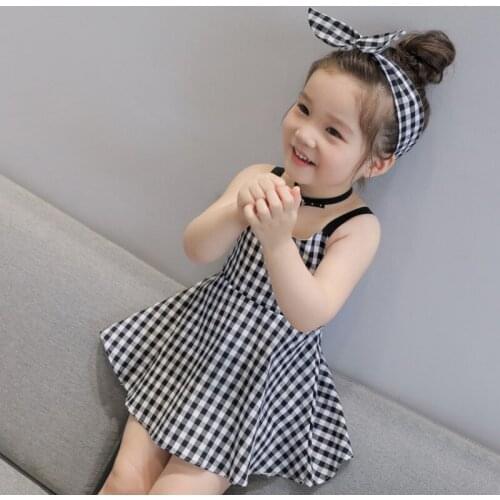 Baby girl dress cotton clothing classic plaid dress child girl dresses summer casual princess dress 1-6T