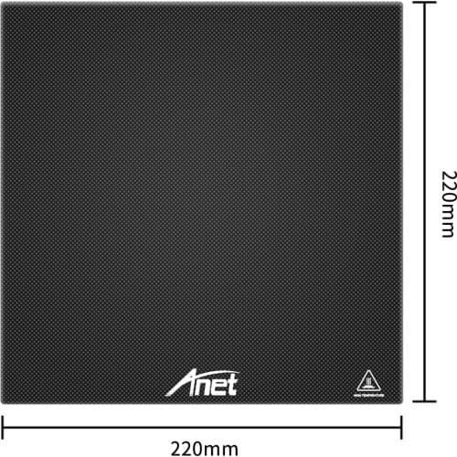 Anet 3D Printer Carbon Silicon Crystal Tempered Glass Build Platform For 3D Printer Heating Bed Table 220/235/300/310mm Size