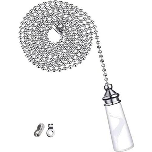 Clear Crystal Pull Chain Extension Ceiling Light Switch Handle Metal Connector Crystal Pull Decor String Cord Shape Chain L O0H9