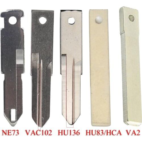Kutery Remote Car Key Blade For Renault Nissan Peugeot Citroen VAC102 HU136 VA2/VA6 HU83 NE73 Uncut Key Blank
