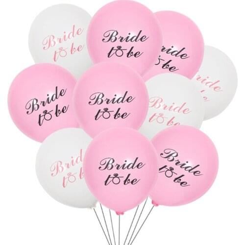 10 Pcs Bride-To-Be Latex Balloons Marriage Wedding Decoration Pink White Balloon Valentine Day Air Globos Supplies Balls Decor
