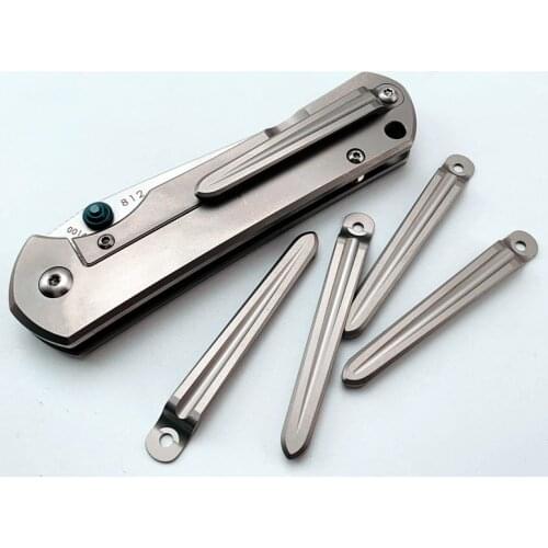 CNC Titanium Alloy Knife Back Clip DIY Folding Knife Pocket Clip For 812 901 902 9103 9104