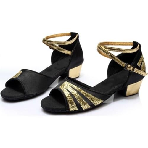 Summer Soft Sole Dance Shoes Ballroom Salsa Tango Latin Dance Shoes Low Heels Dancing For Girls Kids Children Women Ladies