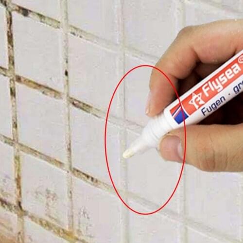1PC Mouldproof White Mark Repair Pen Cleaner Kitchen Instant Ceramic Seam Tile Floor Repair White Grout All-purpose Tile Cleaner