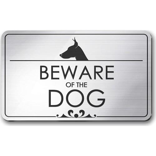 Vintage Beware of The Dog Tin Signs Iron Painting Wall Decor Art Wall Plate Poster Wall Plaque