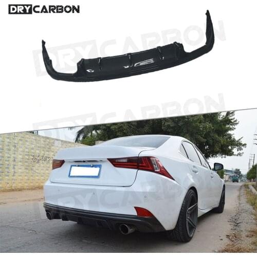 Rear Diffuser Lip Spoiler Bumper Guard for Lexus IS250 300 350 IS F Sport Sedan 4 Door 2014-2016 Convertible Carbon Fiber / FRP