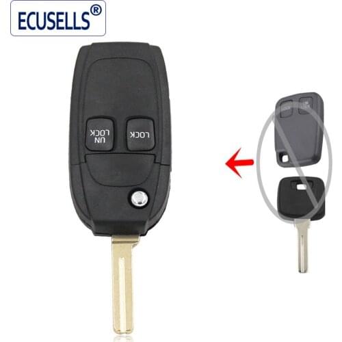 1PC, 5PCS,10PCS, 2 Button Modified Replacement Folding Remote Key Shell Case Fob Blank For VOLVO S60 S70 S80 S90 V70