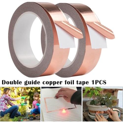 30mm Waterproof Pure Copper Tape Self-Adhesive High Temperature Resistance Anti-Radiation Hand Tools Hot Home Improvement