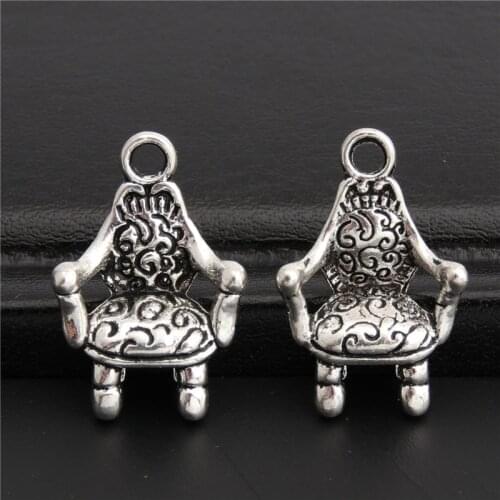 30pcs Silver Color 3d Chair Sofa Charms Pendant Diy Bracelet Necklace A2866