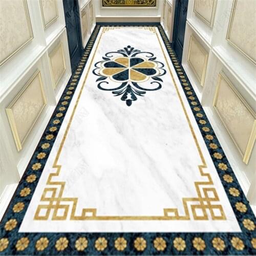 Beibehang Custom fashion three-dimensional pvc wallpaper marble corridor parquet aisle ceramic Chinese-style floor tiles behang