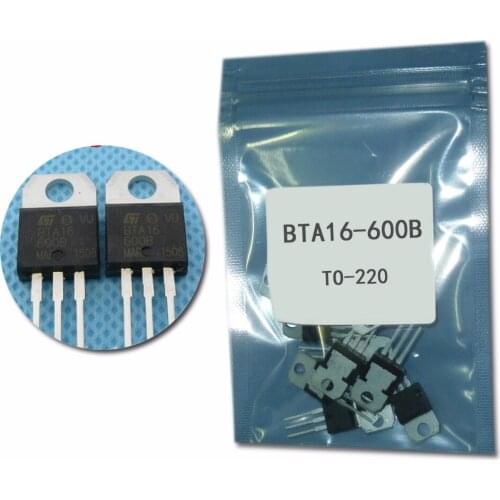 5PCS/lot BTA16-600B TO-220 thyristor BTA16-600 TO220 BTA16 Triacs thyristor 16 Amp 600 Volt TO-220 thyristor new original