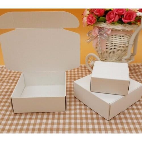50pcs 4sizes Black white Kraft paper gift packaging box carton cardboard box soap Jewelry Candy package packing paper box small