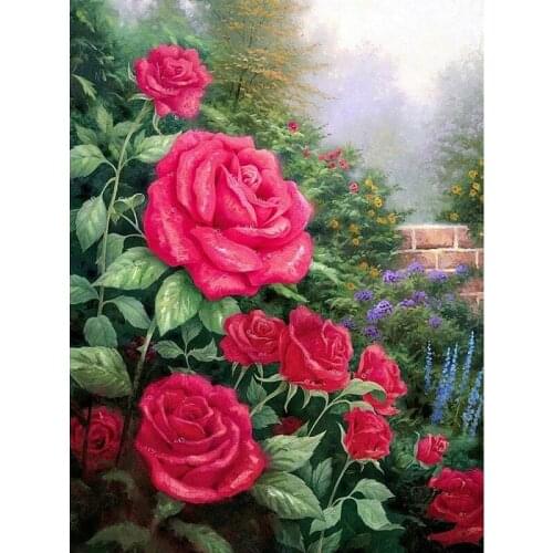 Diamond Mosaic Flowers Decoration Home 5D DIY Embroidery Diamond Painting Cross Stitch Rose Full diamond Drill Resin
