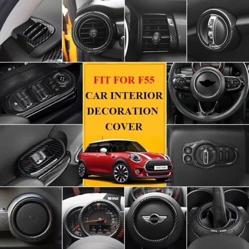 Car Center Console Dashboard Window Control Panel Air Conditioner Outlet Shell Cover Stickers Car Styling For MINI Cooper F55
