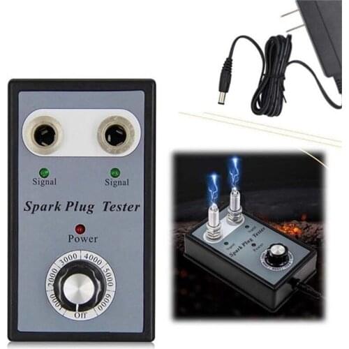 Kongyide Car Scanner Car Spark Plug Tester Plug Analyze Adjustable Dual Hole Ignition Detector Kit EC mar21