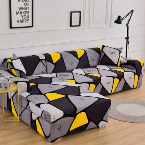 Geometric Pattern Sofa Cover Stretch Elastic Sofa Covers for Living Room Couch Cover Corner L shape need to buy 2 pieces covers