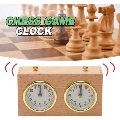 Wooden Chess Timer Tournament Competition Game Chess Clock Timer Gift Wind-Up Mechanical Accessories for Board Games