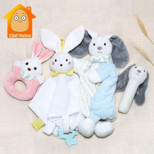 Baby Plush Toys Towel Appease Doll Cartoon Soft Sleeping Blanket Stuffed Crib Animal Set Educational Toys For Infant 0 12 Month