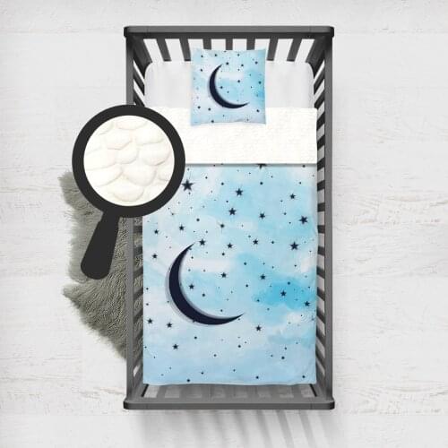 Kids Minky Blanket Super Soft and Warm Blankets Children for Couch and Bed Dark Blue Moon Star Model 208