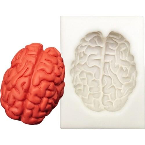 Brain Halloween Silicone Mold Sugarcraft Cupcake Baking Mold Fondant Cake Decorating Tools