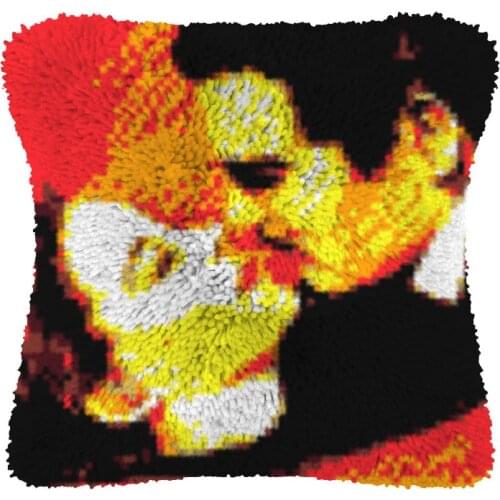 Latch Hook Cushion Kits Pillow Mat DIY Craft GONE WITH THE WIND Patterns Cross Stitch Needlework Crocheting Cushion Embroidery