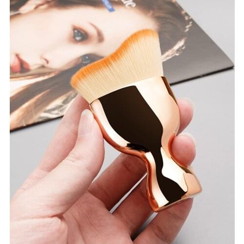 Anmor 1PCS Synthetic Contour Foundation Multi-functional Makeup Brushes With Cover Make Up Brush With Lid Brochas Maquillaje