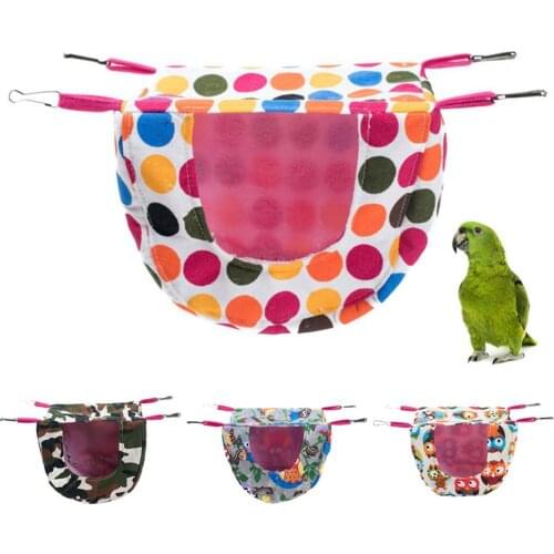Soft Bird Parrot Hamster Hanging Hammock Warm Bed Cave Cage Tent Nest House
