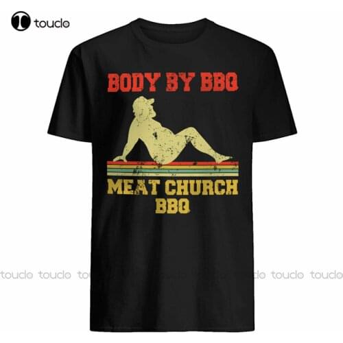New Vintage Body By Bbq Meat Church Bbq Funny Bbq Smoking Grilling Lover T-Shirt Pride Shirt Cotton Tee S-5Xl Unisex