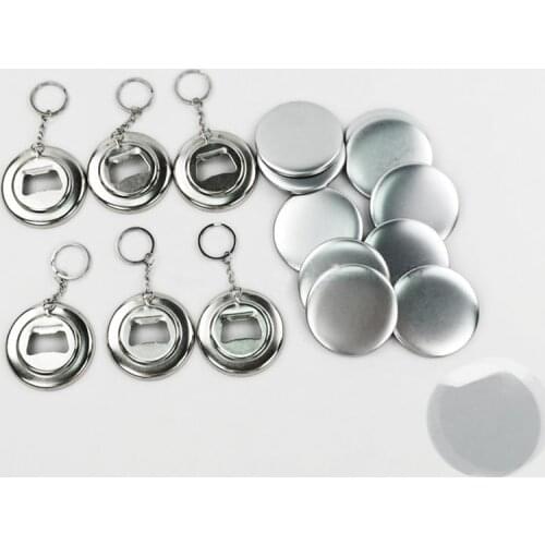 2021 New Bottle Opener Key Ring Mirror Blank Badge Button Pins Blank Parts Maker 50pcs 44/58mm