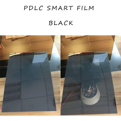 SUNICE 21x30cm Black PDLC Film Self-adhesive Window Film Switchable Control Glass Film for Bedroom Office Room Partition