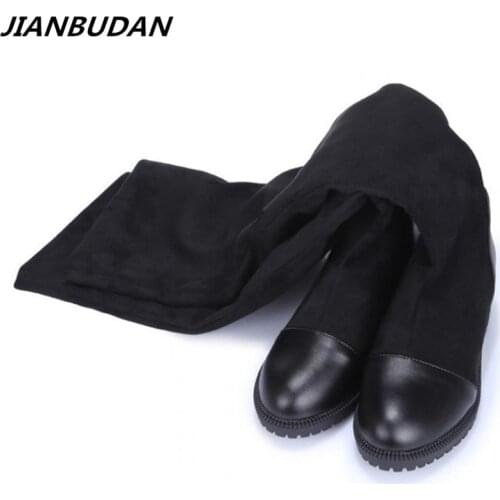 Size 35-43 Autumn Womens high-quality shoes elastic material platform womens boots 2021 new knee boots high boots with height