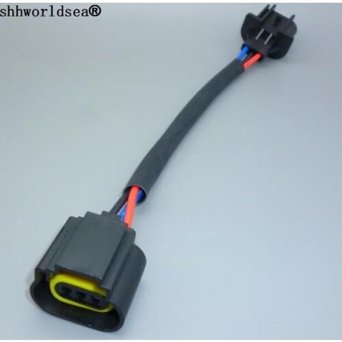 Shhworldsea 1pcs 9008 HB2 H13 Wire Harness Socket Headlight HID Halogen Connector Plug Male Female 15cm wire