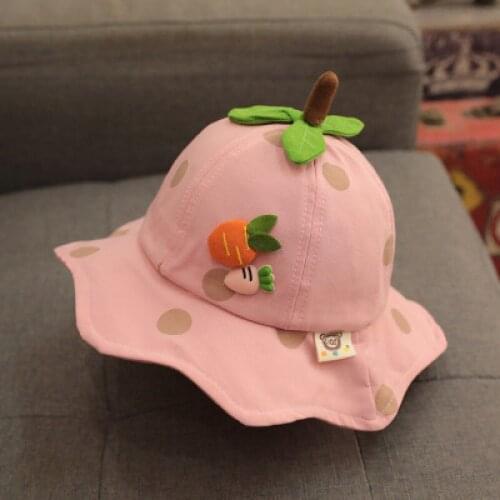 Summer Hat For Kids Dot Embroidery Tire Outdoor Beach Sunshade Cap Cute Petal Big Brim Toddler Beanie
