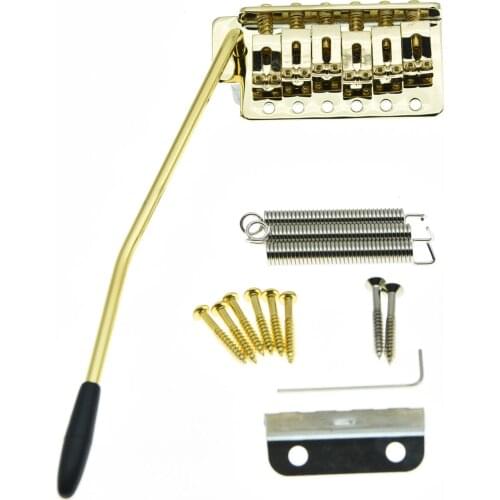Dopro ST Style Guitar Single Tremolo Bridge Locking System Chrome/Black/Gold