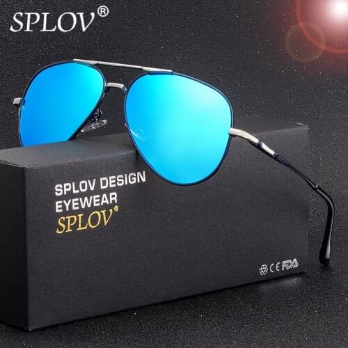 SPLOV 2018 New Fashion Polarized Sunglasses Men Fishing Double Beams Sun Glasses Metal Frame Driving Eyewear Lentes
