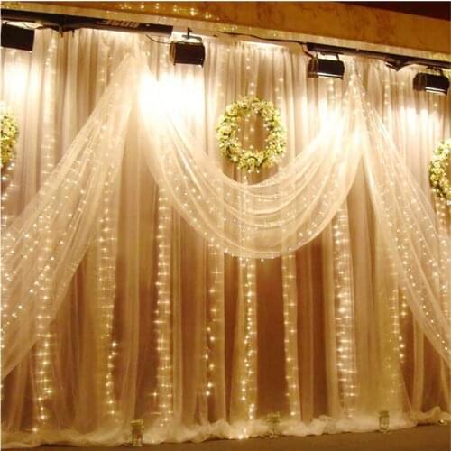 Waterproof 6M X 3M 600 LED Wedding Light Icicle Christmas Light LED String Fairy Light Bulb Birthday Party Garden Curtain Decor