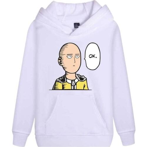New Anime One Punch Man Cosplay Hooded Sweater Anime Sweatshirts Autumn Winter Printed Tops Casual Female Male Pullovers