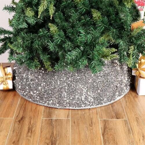 Christmas Tree Skirts Sparkly Tree Skirt Fabric Carpet Round Gold Sequin Christmas Tree Mats Beautiful Photography Tree