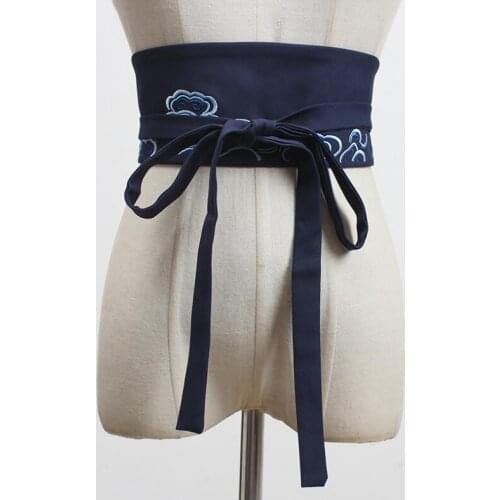 Womens runway fashion embroidery Cummerbunds female Dress Corsets Waistband Belts decoration wide belt R3078