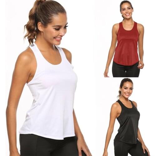 Women\s Sports Fitness Vest Sleeveless Quick-drying Casual Yoga Vest