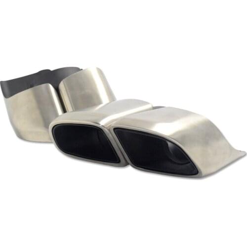 1 Pair 304 Stainless Steel Car Exhaust Tip For Porsche Panamera Turbo 2014-2016 Nozzle Exhaust Pipe Muffler Tip