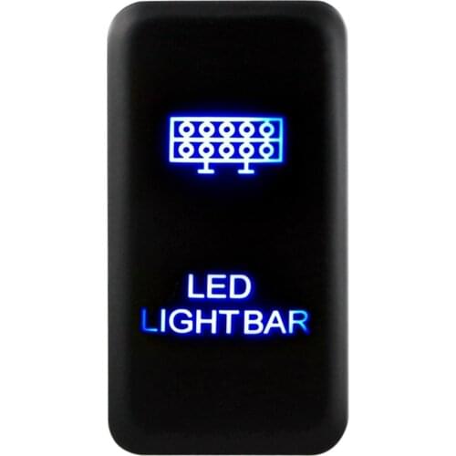 12V Blue 2 LED Light Motorcycle Car Switch Replacement 2 Way ON-OFF Push Button Waterproof Spot Driving Bar Reverse Rear Light