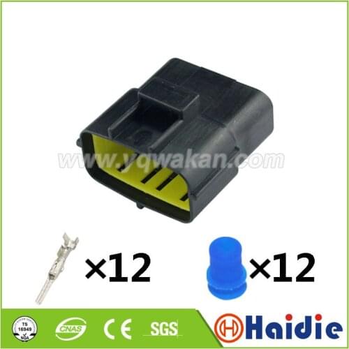 2sets 12pin tyco auto 12p male waterproof connector housing plug electric cable wiring connector 368537-1