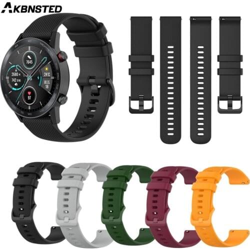 22MM Strap For Honor Magic Watch 2 46mm Silicone Smart Watchband Sport Strap For Amazfit GTR 2/2e/GTR 47mm Strap Accessories